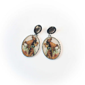 Fifties Style Western Cowgirl Pinup Earrings